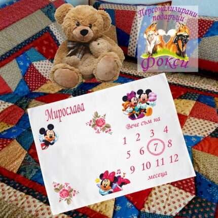 Платно за снимки с месечинки Мини Маус Minnie Mouse