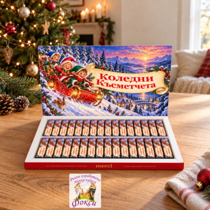 Кутия Шоколадови бонбони Мерси Коледни Късметчета